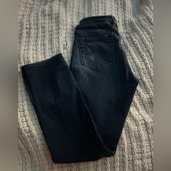 Kut From The Kloth Catherine Boyfriend Dark Rinse Classic Blue Jeans Denim 6 - Picture 4 of 12